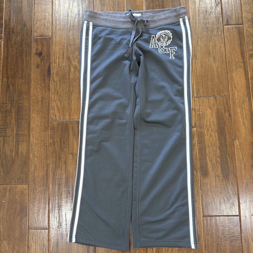 Vintage Y2K Abercrombie‎ Fitch A&F Low Rise Track Pants Women S Embroider Logo
